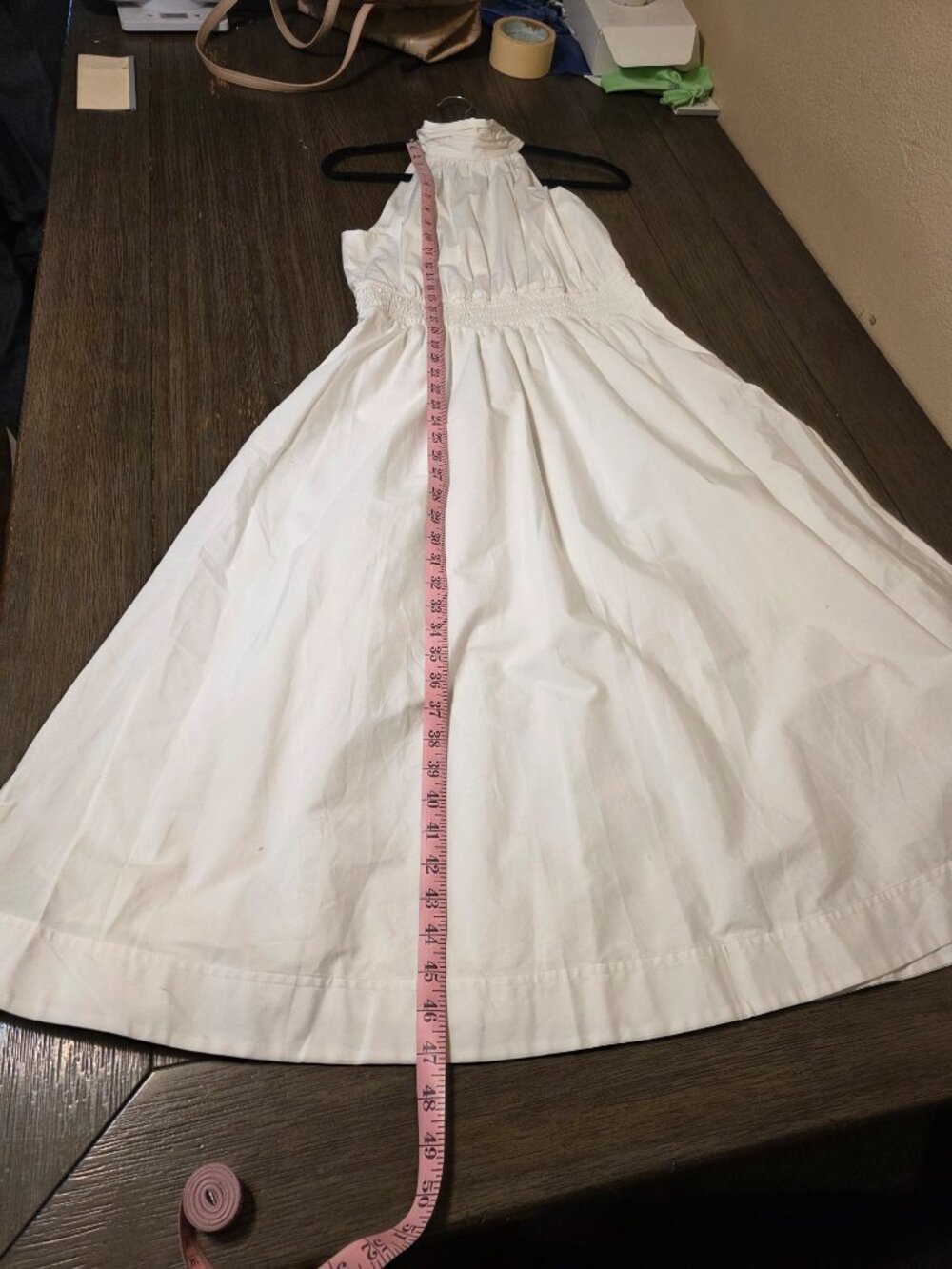 Veronica Beard Kinny Smocked Cotton Blend Midi Dress NWT White Size 6 - Picture 3 of 14